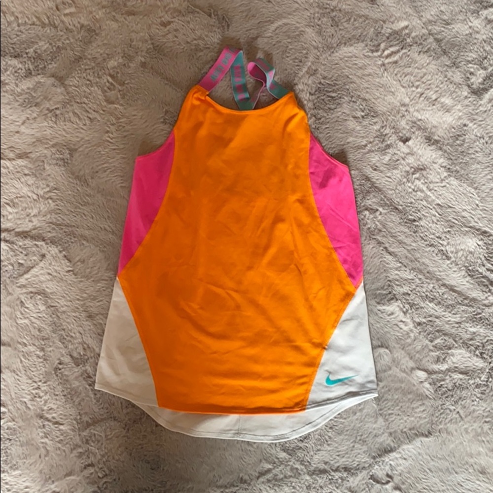 Nike Orange and Pink Athletic Tank Top
